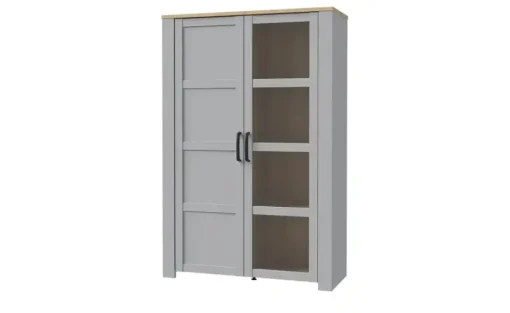 Highboard Toneo | Eiche (Nachbildung), Grau | Höffner