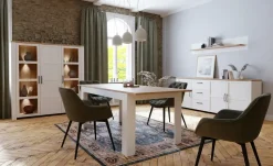 Highboard Toneo | Eiche (Nachbildung), Weiß | Höffner