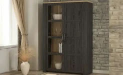 Highboard Toneo | Mooreiche (Nachbildung), Eiche (Nachbildung)