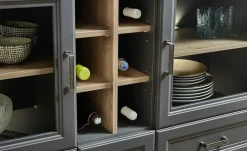 Highboard Varese | Graphit, Asteiche (Nachbildung)