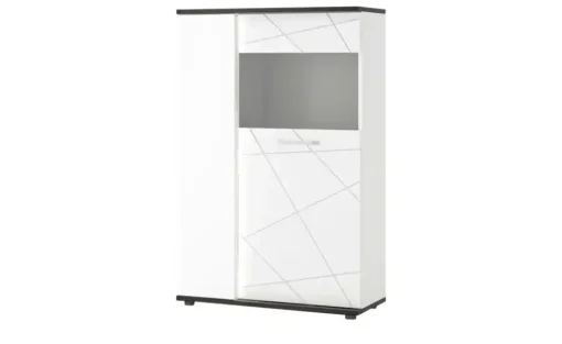Highboard Venedig | Tür mit Glaseinlage rechts
