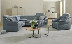 himolla Ecksofa 9707 | Dunkelblau, links | Höffner