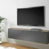 Hängeschrank Cande | Anthrazit, Eiche (Nachbildung)