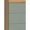 Hängeschrank SCHLOONSEE, Breite 74cm, 2 Türen, 1 offenes Fächer, MDF-Front, in verschiedenen Farben erhältlich, Badmöbel, Badschrank, Schrank, Bad Schloonsee | Eiche Artisan (Nachbildung), Salbeigrün