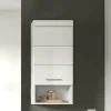 Hängeschrank SCHLOONSEE, Breite 37cm, 1 Tür, 1 offenes Fächer, 1 Einlegeboden, MDF-Front, in verschiedenen Farben erhältlich, Badmöbel, Badschrank, Schrank, Bad Schloonsee | Weiß, hochglanz