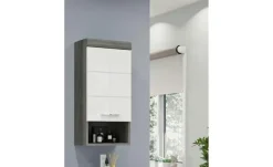 Hängeschrank SCHLOONSEE, Breite 37cm, 1 Tür, 1 offenes Fächer, 1 Einlegeboden, MDF-Front, in verschiedenen Farben erhältlich, Badmöbel, Badschrank, Schrank, Bad Schloonsee | hochglanz
