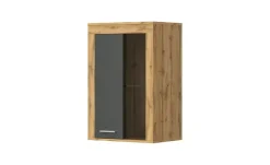Hängevitrine Bardenas | Eiche (Nachbildung), Grau