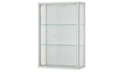 Hängevitrine Cristal | silberfarben, transparent
