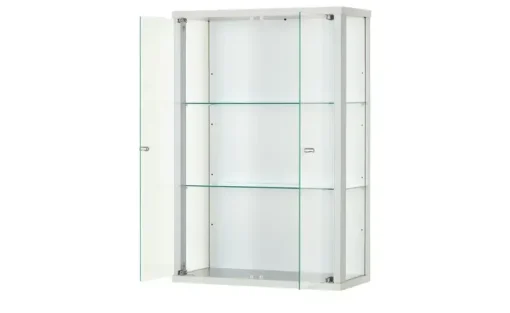 Hängevitrine Cristal | silberfarben, transparent