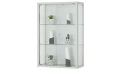 Hängevitrine Cristal | silberfarben, transparent