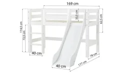 Hochbett ECO Luxury | 169 cm, Mit Rollrost | Höffner