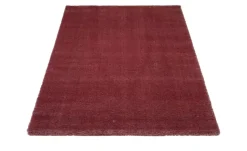 Hochflorteppich | Dunkelrot, 130 cm | Möbel Höffner