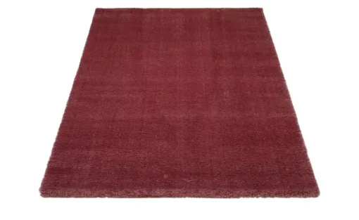 Hochflorteppich | Dunkelrot, 130 cm | Möbel Höffner