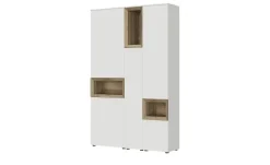 Hochschrank Case | Weiß, matt, Eiche Havanna (Nachbildung)