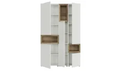 Hochschrank Case | Weiß, matt, Eiche Havanna (Nachbildung)