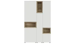 Hochschrank Case | Weiß, matt, Eiche Havanna (Nachbildung)