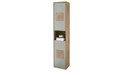 Hochschrank Gremminer See | Eiche (Nachbildung), Grau, holzfarben