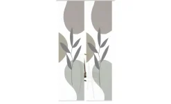 HOME in green Schiebevorhang | Steingrau, 2er-Set