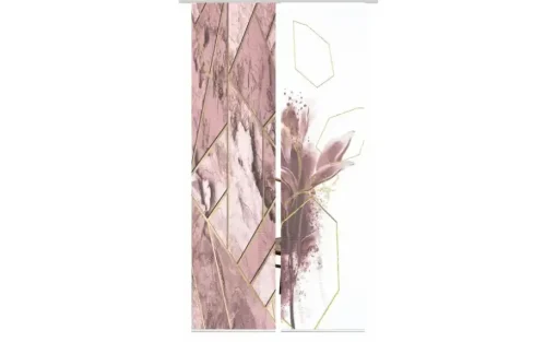 HOME in green Schiebevorhang | Rosé, 2er-Set | Höffner
