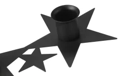 HOME STORY Adventskerzenhalter Sterne | Schwarz