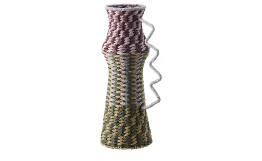 HOME STORY Deko Vase | Flieder, Rotbraun, Grün, Natur