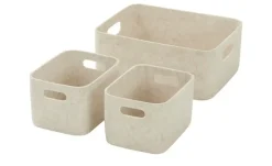 HOME STORY Filzkörbe, 3er Set | Beige | Möbel Höffner