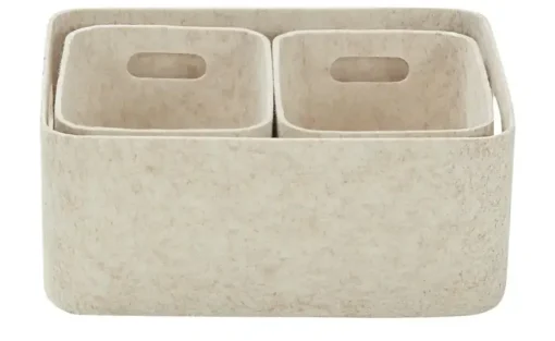HOME STORY Filzkörbe, 3er Set | Beige | Möbel Höffner