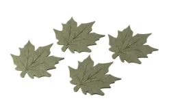 HOME STORY Untersetzer Blatt, 4er Set | Grün | Höffner