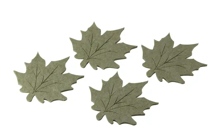 HOME STORY Untersetzer Blatt, 4er Set | Grün | Höffner