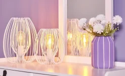 HOME STORY Vase | Lila/Violett, Weiß | Möbel Höffner