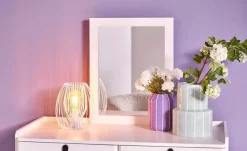 HOME STORY Vase | Lila/Violett, Weiß | Möbel Höffner