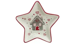 HOME STORY Weihnachtsteller Stern Weihnachtsgeschirr | 19 cm