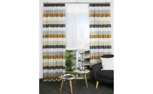 HOME Wohnideen Kräuselbandschal | Goldfarben, 145 cm