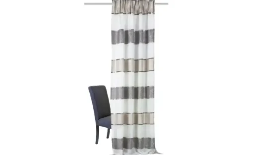 HOME Wohnideen Kräuselbandschal | Grau, 145 cm