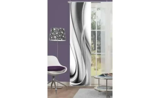 HOME Wohnideen Schiebevorhang 3er-Set | Grau, 1er