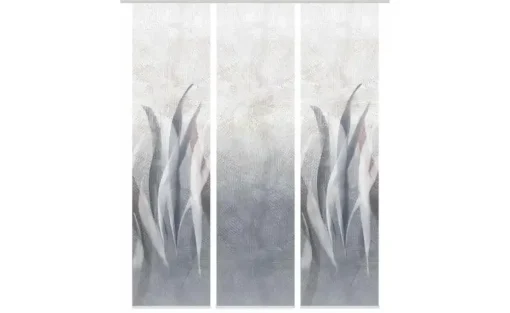 HOME Wohnideen Schiebevorhang | Grau, Blau, 3er-Set