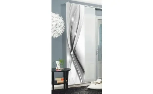 HOME Wohnideen Schiebevorhang 3er-Set | Grau, 1er