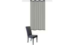 HOMEbasics Ösenschal | Grau, 145 cm | Möbel Höffner