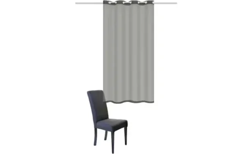 HOMEbasics Ösenschal | Grau, 145 cm | Möbel Höffner