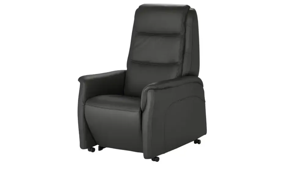 Hukla Ledersessel mit Aufstehhilfe Dean | Schwarz