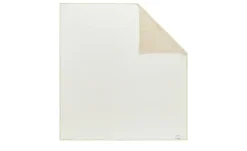 IBENA Überwurf Uni doubleface | Beige, Weiß | Höffner