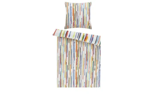 indigo Mako-Satin Bettwäsche Stripey | Möbel Höffner