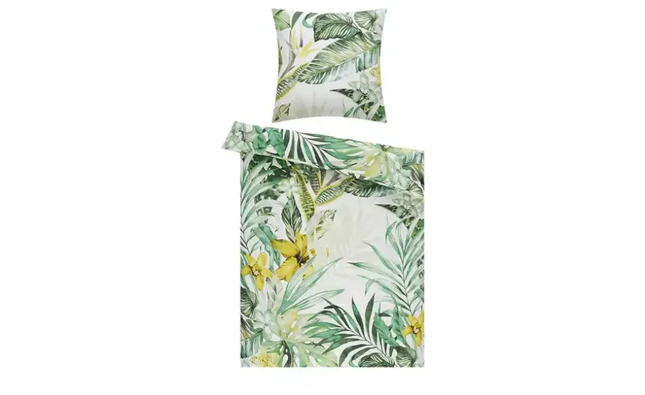 indigo Mako-Satin Bettwäsche Jungle | Möbel Höffner