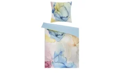 indigo Mako-Satin Wende-Bettwäsche Oil Whirl | 135x200 cm