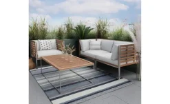 In-und Outdoor-Teppich Rosetta | Blau, 70x140 cm