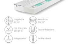 IRISETTE Taschenfederkernmatratze | 200 cm, 120 cm