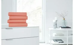 Jersey-Elastan Boxspringlaken | Orange, 100 cm