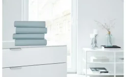 Jersey-Elastan Boxspringlaken | Aquablau, 100 cm