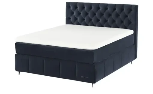 Jette Home Boxspringbett Jette Glam | Mitternachtsblau, 160 cm