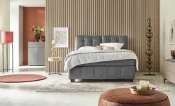 Jette Home Boxspringbett Jette Pillow | Dunkelgrau, 160 cm